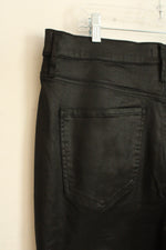 Express Black Wax Coated Skinny High Rise Stretch Jeans | 16S