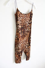 NEW Fashion Nova Wildcat Lover Leopard Romper Unitard | S