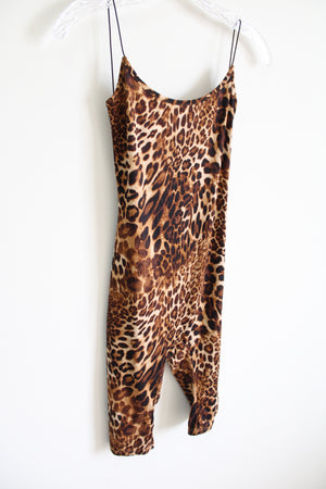 NEW Fashion Nova Wildcat Lover Leopard Romper Unitard | S