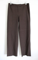 Chico's Striped Shimmer Brown Trouser Pants | 0.5 (6) Tall