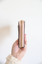 Coach Pink Cross Grain Leather Accordion Wallet