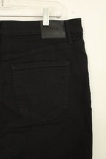 Express Black Frayed Bottom High-rise Stretch Ankle Jeans | 16S