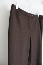 Chico's Striped Shimmer Brown Trouser Pants | 0.5 (6) Tall