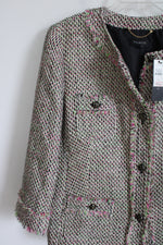 NEW Talbots Pink Green Tweed Jacket | 16
