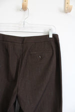 Chico's Striped Shimmer Brown Trouser Pants | 0.5 (6) Tall