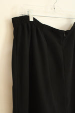 Dress Barn Woman Black Midi Dress Skirt with Front Slit | 22