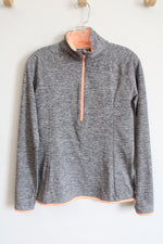 Under Armour Threadborn Heatgear Gray Half Zip Pullover | S