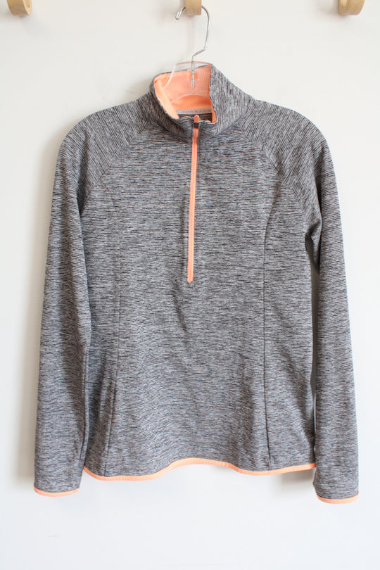 Under Armour Threadborn Heatgear Gray Half Zip Pullover | S