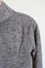 Under Armour Threadborn Heatgear Gray Half Zip Pullover | S