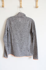 Under Armour Threadborn Heatgear Gray Half Zip Pullover | S