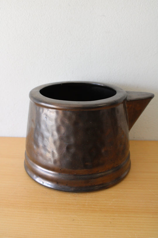 McCoy Pottery Bronze Painted Ceramic Pot