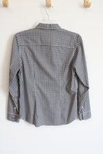 Vineyard Vines Black and White Plaid Long-Sleeve Button Down Shirt | 6