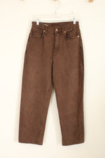Arizona Jeans Co Brown Highest Rise Vintage Straight Leg Jeans | 7