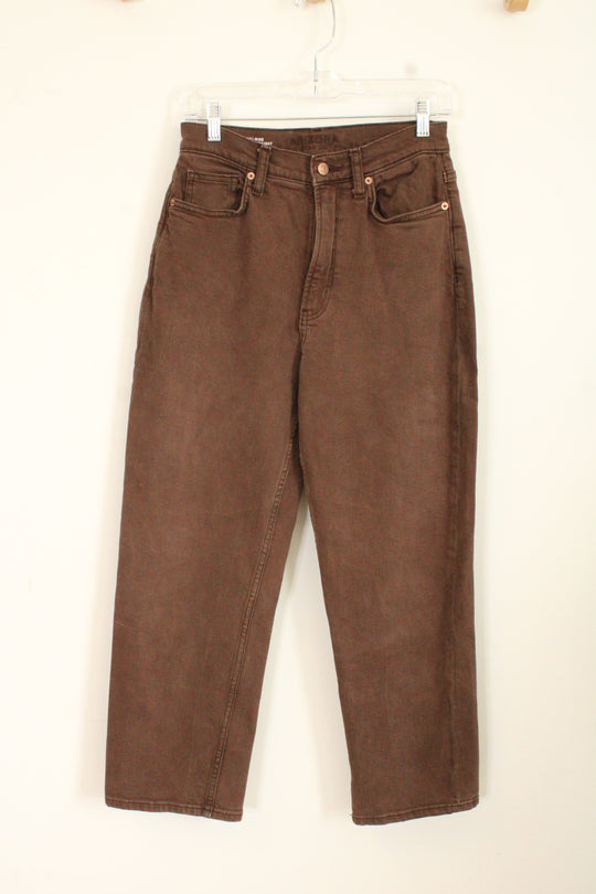 Arizona Jeans Co Brown Highest Rise Vintage Straight Leg Jeans | 7
