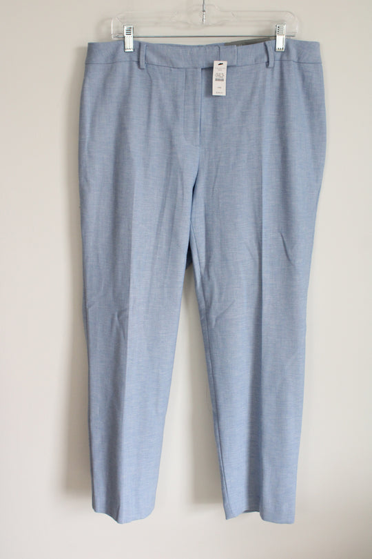 NEW Talbots High Waist Straight Blue Pant | 14W