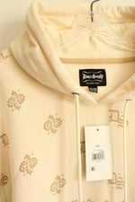 NEW Dogg Supply Cream and Tan Paisley Print Hooded Sweatshirt | 2XL