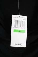NEW Cable & Gauge Black Sleeveless Draped Neckline Top | L