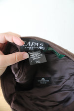 JJ Hat Center Capas Headwear Cashmere Wool Brown Cap | XXL
