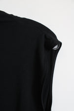 NEW Cable & Gauge Black Sleeveless Draped Neckline Top | L