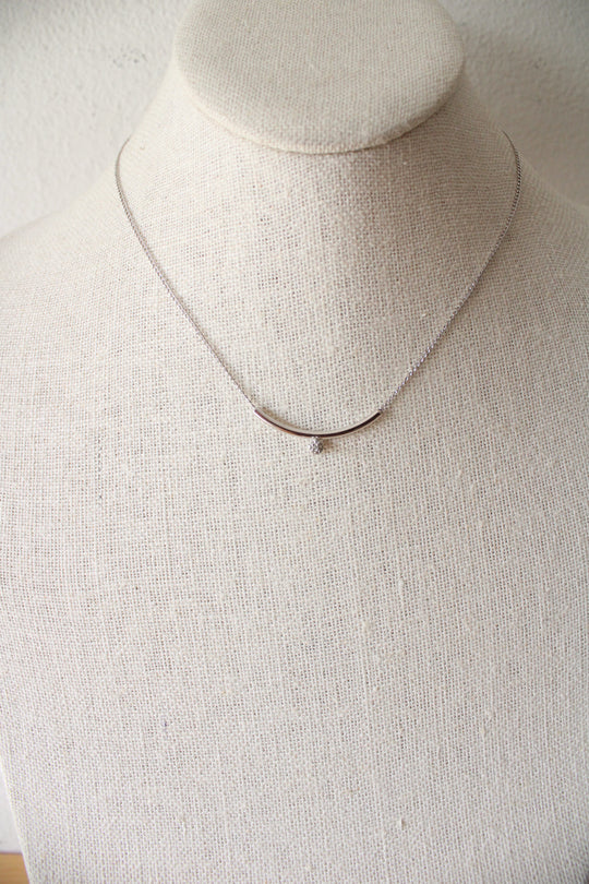 Sterling Silver Minimalist Bar Necklace