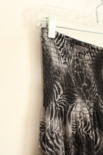 Lapis Black and Gray Animal Print Lace Layered Skirt | L