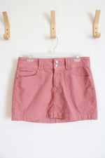 American Eagle High-Rise Pink Corduroy Mini Skirt | 8