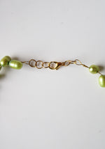Lime Green Baroque Pearl Necklace & Bracelet