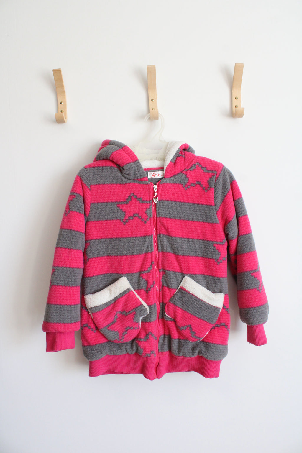 TTC Gray and Pick Fluffy Jacket | XXL (18-20)