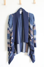 Say What? Blue Tan Striped Cardigan | S