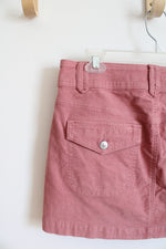 American Eagle High-Rise Pink Corduroy Mini Skirt | 8