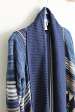 Say What? Blue Tan Striped Cardigan | S