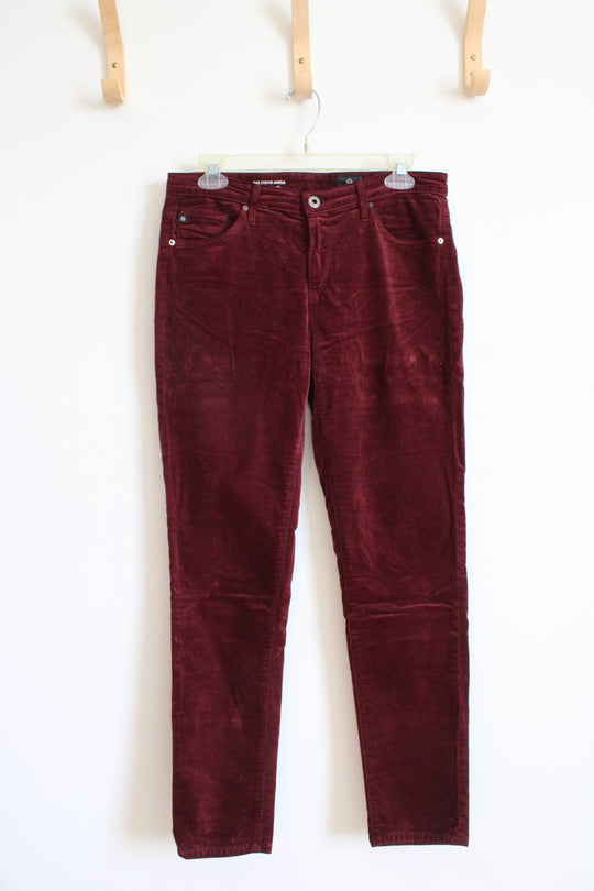 Adriano Goldschmied Slim Straight The Stevie Ankle Velvet Pants | 28R