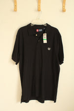 NEW Chaps Black Short Sleeve Polo Shirt | Size L