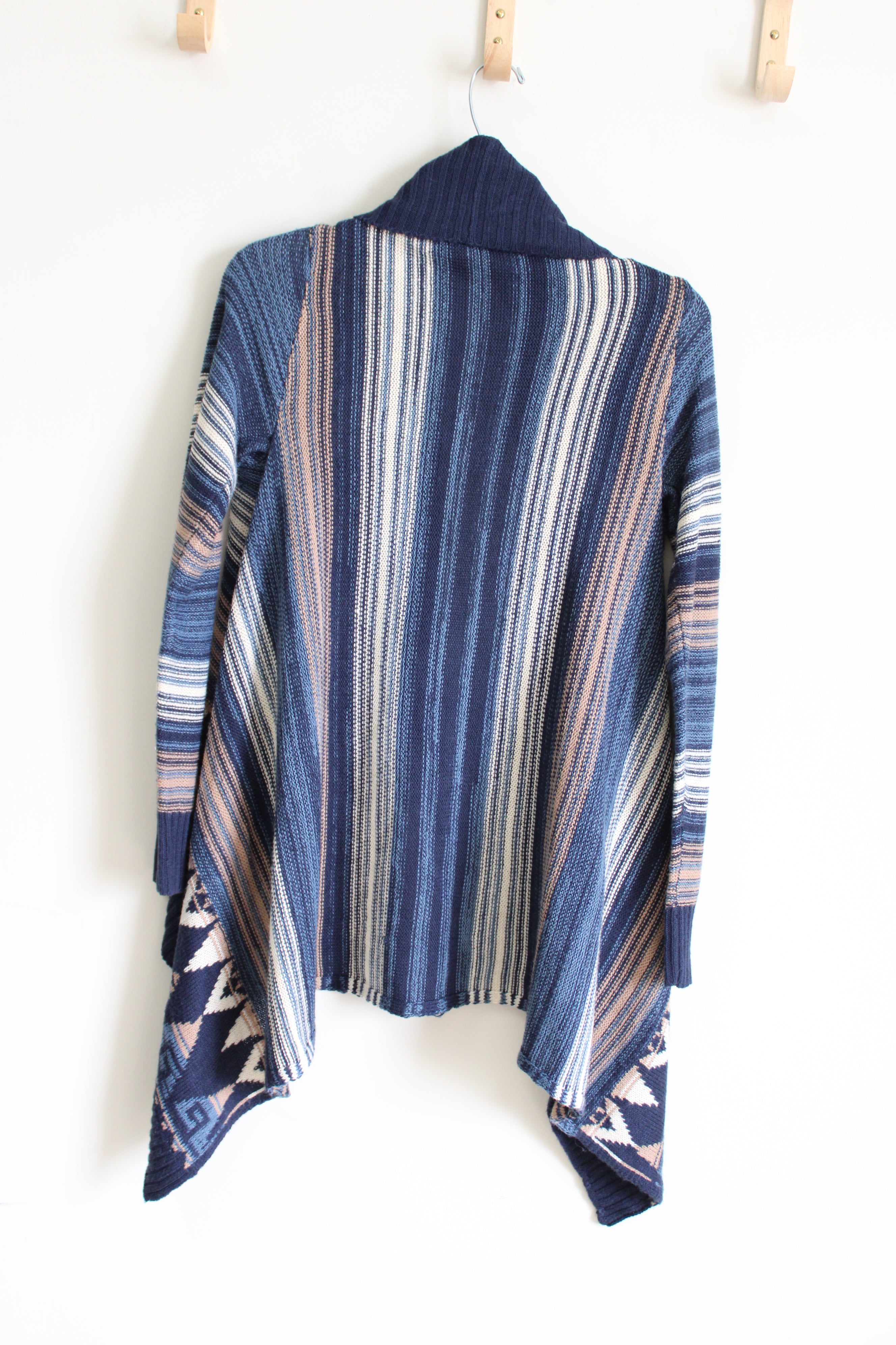 Say What? Blue Tan Striped Cardigan | S