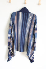 Say What? Blue Tan Striped Cardigan | S