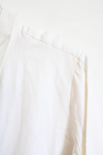 Winter Silks White Long Sleeve Button Down Shirt | XL