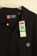 NEW Chaps Black Short Sleeve Polo Shirt | Size L