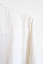 Winter Silks White Long Sleeve Button Down Shirt | XL