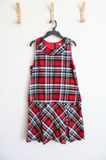 Hartstrings Sleeveless Red Plaid Dress | 16