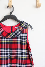 Hartstrings Sleeveless Red Plaid Dress | 16