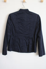 George Navy Blue Button Up Jacket | 4
