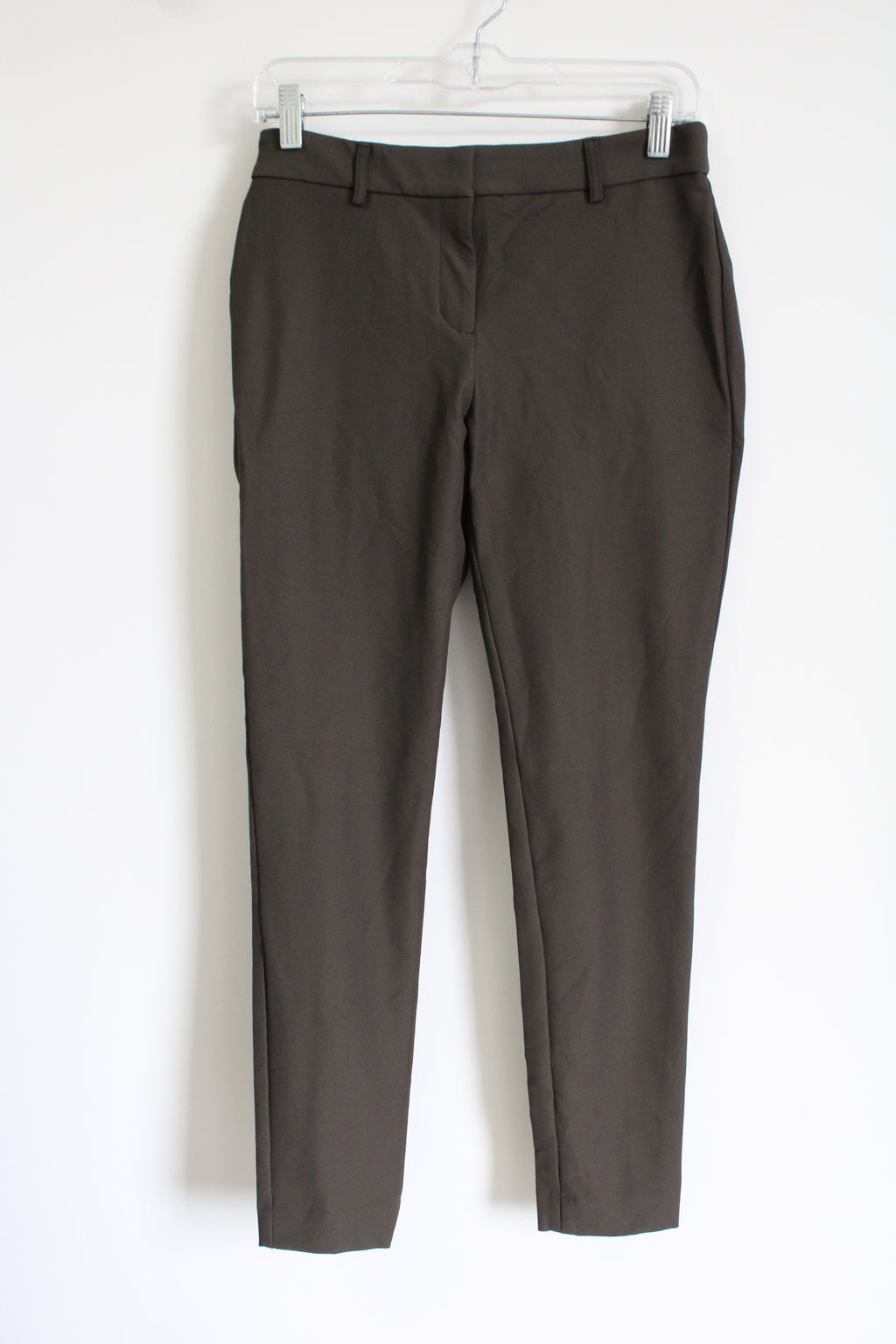 Express Olive Green Stretch Slim Fit Pants | 4