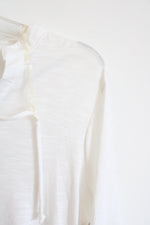 NEW Almost Famous White Lace-up Neckline Shirt | M