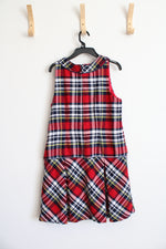 Hartstrings Sleeveless Red Plaid Dress | 16