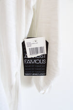 NEW Almost Famous White Lace-up Neckline Shirt | M