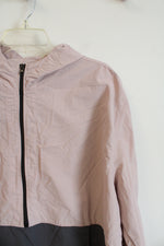 No Boundaries Pink & Gray 1/2 Zip Windbreaker | XL