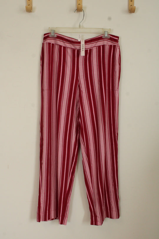 NEW Soma Pink and Red Striped Lounge Pants | M