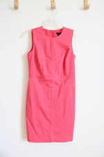 Ann Taylor Hot Pink Side Zip Sheath Dress | 0P