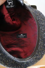 NEW JJ HatAlfonso D'Este Blue Speckled Wool Beret Cap