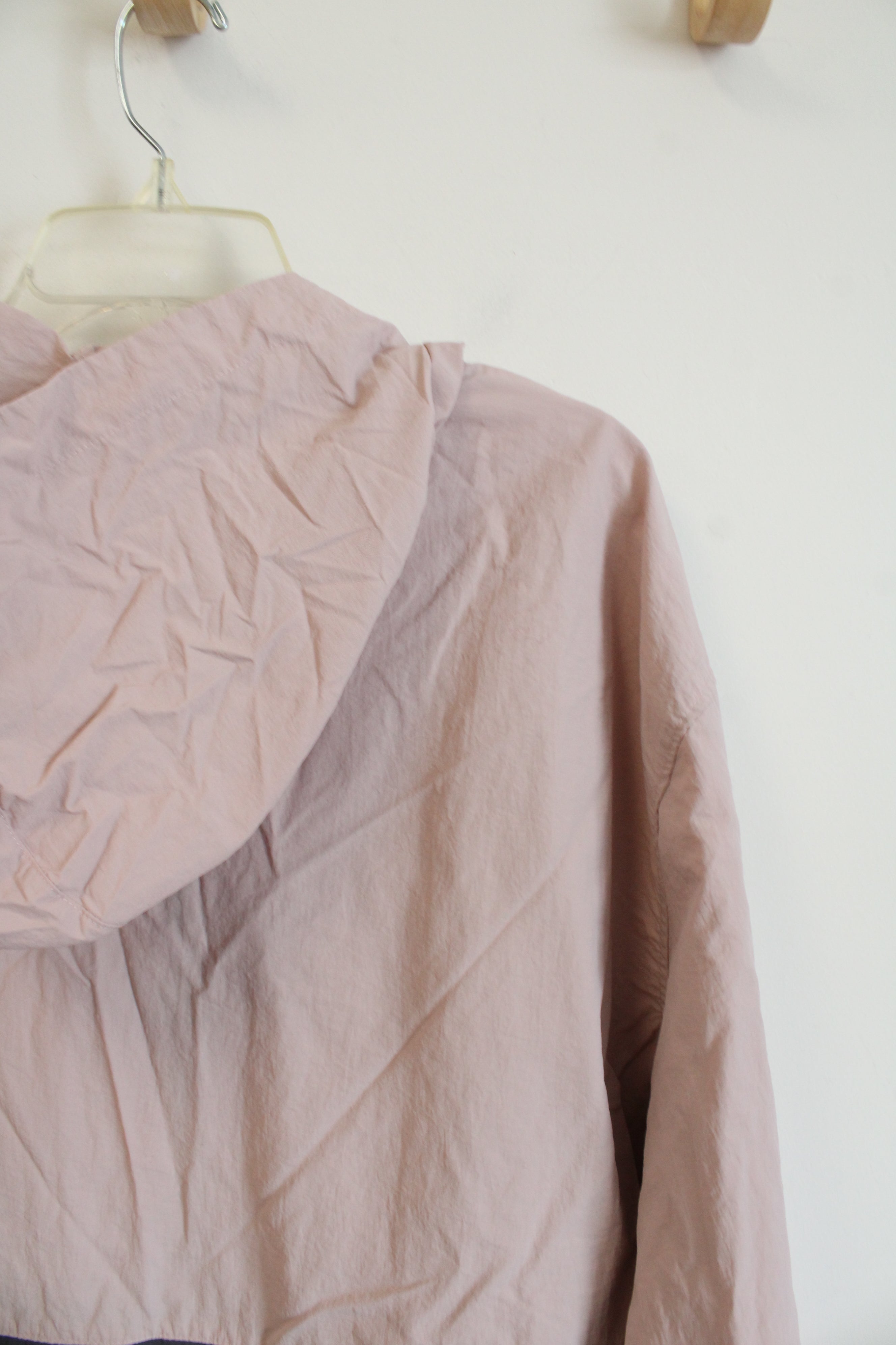 No Boundaries Pink & Gray 1/2 Zip Windbreaker | XL